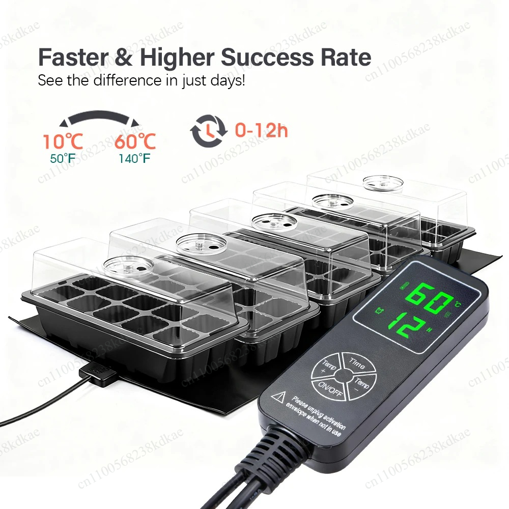 Heat Mat Seedling - 35W Wasserdichte Wärmematte Setzling-Kit Digitaler Thermostat