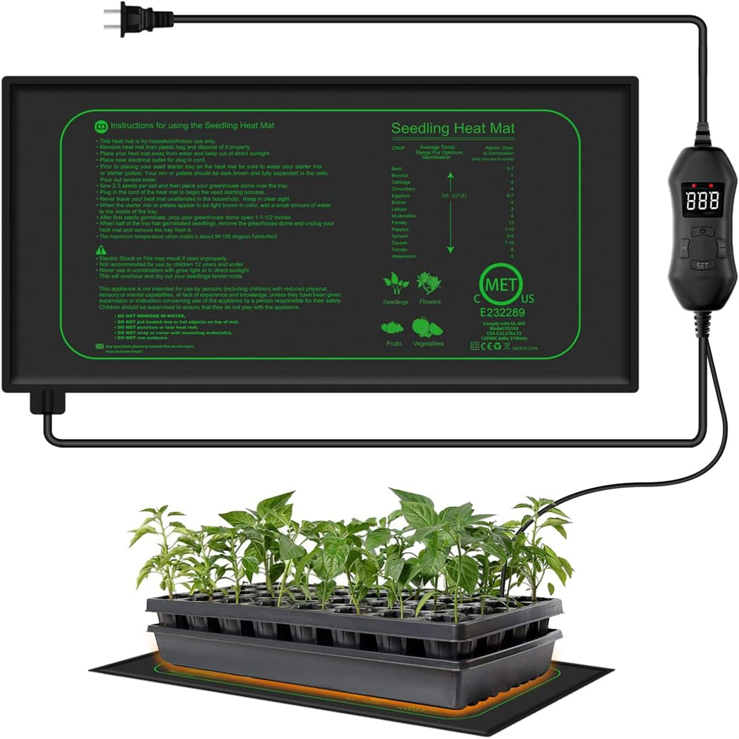 Sämling-Heizmatte mit Digitale – Heat Mat Seedling Bewertung und Preis